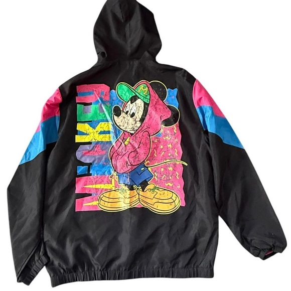 Mickey Mouse windbreaker jacket in black and multi-colored #streetwear #skater - Picture 3 of 5